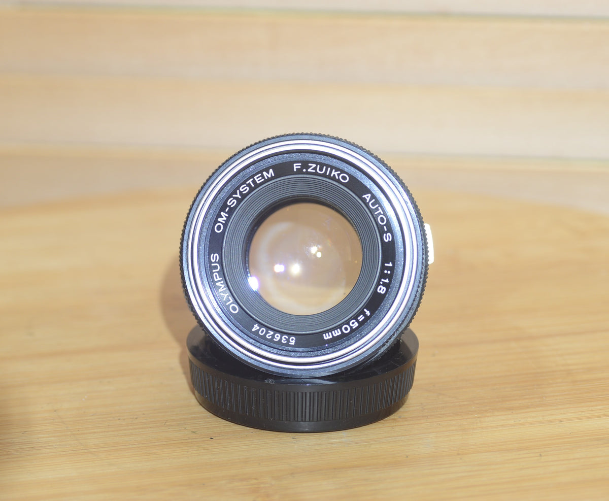 Boxed Vintage Olympus OM 50mm f1.8 Silver Nosed Zuiko Lens