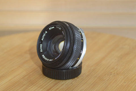 Fantastic Olympus 50mm 1.8 Zuiko MC Auto-S Lens. A perfect addition to your vintage Olympus set up.