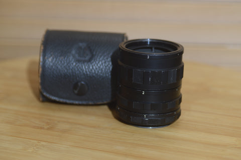 AUG Extension Tubes For Pentax (M42) with Case. Super useful to have in your camera bag
