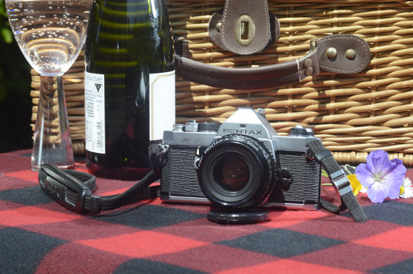 Vintage Pentax MX 35mm SLR Camera with 50mm f1.7 lens. Lovely condition for its age! - RewindCameras quality vintage cameras, fully tested and serviced