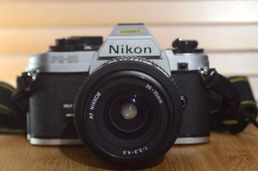 Vintage Nikon FG20 Starter Pack. Comes with Lens, Strap and More