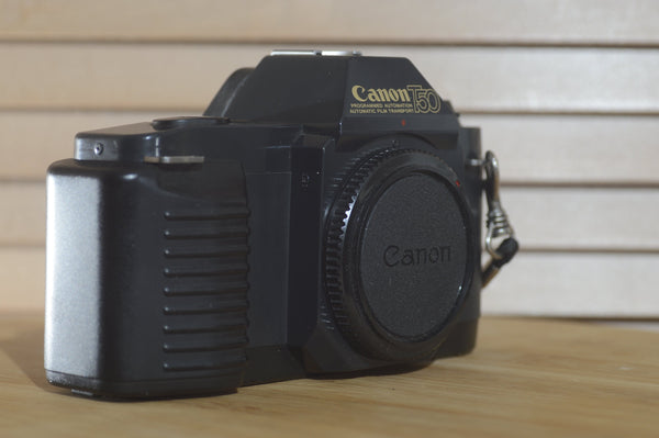 Fantastic Canon T50 camera. In lovely condition, feels just like a digital It couldn't be easier to get into 35mm film - RewindCameras quality vintage cameras, fully tested and serviced