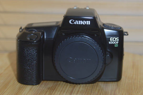 Vintage Canon EOS 1000FN 35mm SLR Camera. Excellent example of a well kept camera.