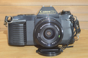 Fantastic Canon T50 camera with 28mm f2.8 lens. In superb