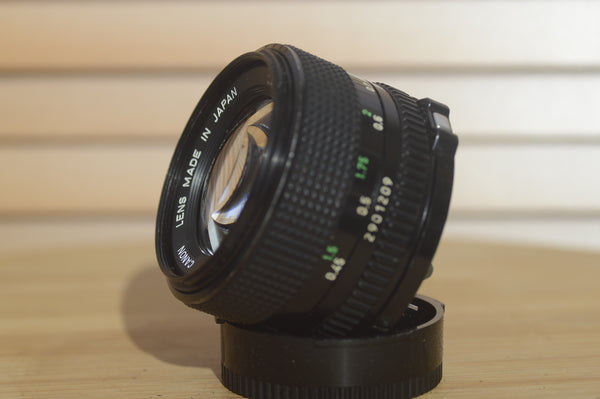 Vintage Canon FD 50mm f1.4 lens. These are just fantastic prime lenses. - RewindCameras quality vintage cameras, fully tested and serviced