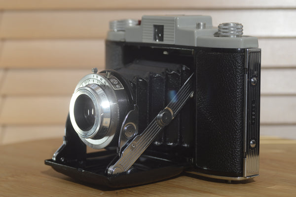 Kodak 66 Model iii 620 Folding camera with fantastic leather case. Gorgeous design with real character. - RewindCameras quality vintage cameras, fully tested and serviced