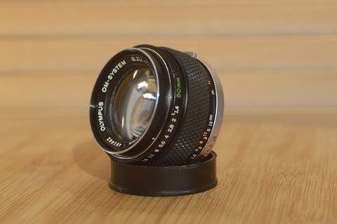 Olympus OM 50mm f1.4 Silver Nosed Zuiko Lens. Fantastic Prime Lens. - Rewind Cameras 