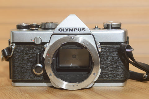 Original Olympus OM1 35mm Film Camera. fantastic vintage camera, a true classic that OM lovers will recognise. - Rewind Cameras 
