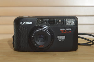 Canon Sure Shot Tele Max Compact 35mm Camera. Fab point and shoot - RewindCameras quality vintage cameras, fully tested and serviced