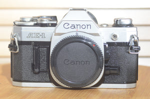Canon AE1 Classic SLR camera in beautiful condition – Rewind