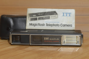 ITT MagicFlash Telephoto 110mm Camera . With Case and Instruction Manual. - Rewind Cameras 