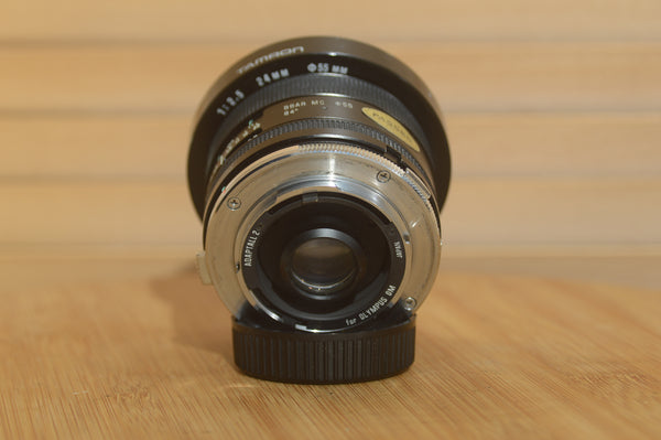 Stunning Tamron OM fit 24mm f2.5 lens. Excellent, fast super wide angle lens. - Rewind Cameras 