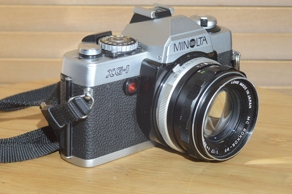 Minolta XG1 with Rokkor PF 55mm f1.7 s in beautiful condition