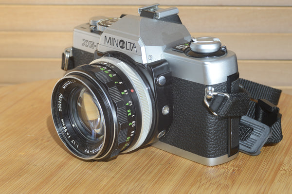 Minolta XG1 with Rokkor PF 55mm f1.7 s in beautiful condition