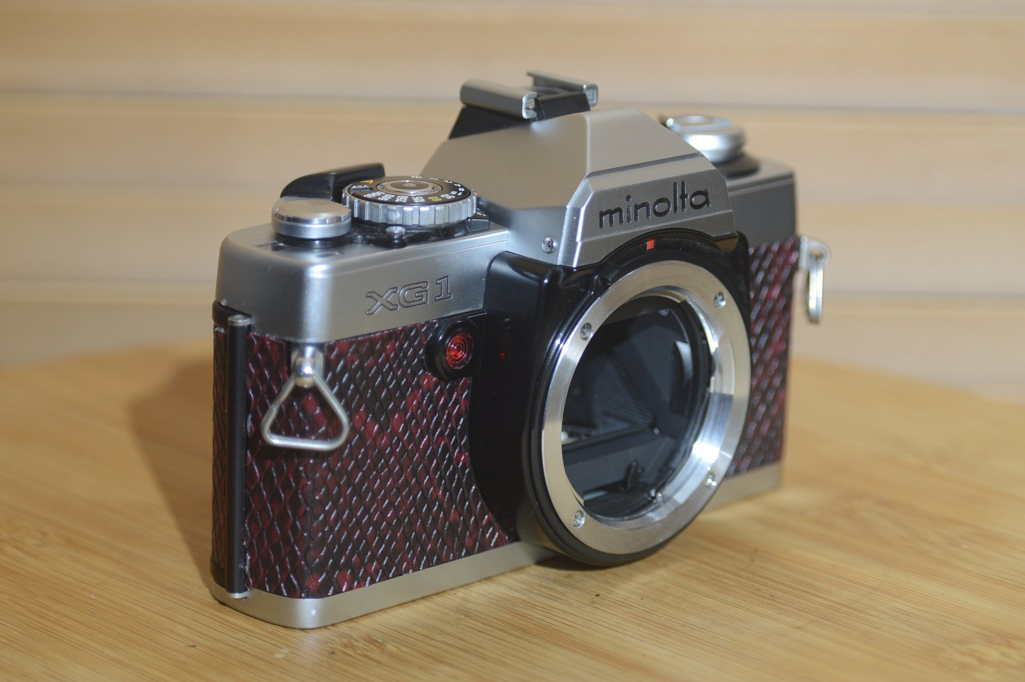 Minolta XG-1 camera with custom leatherette. Fantastic Starter