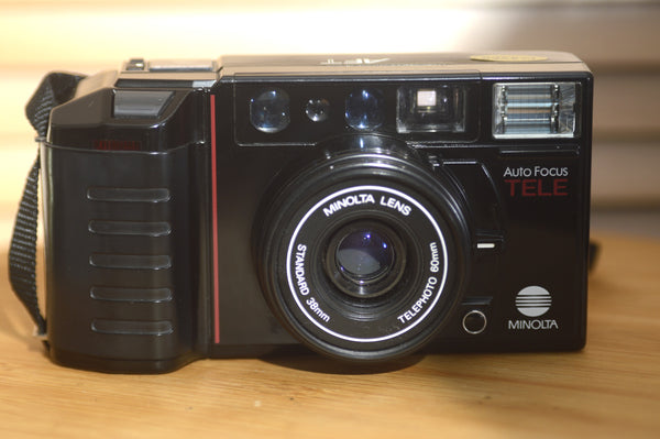 Minolta AFT Autofocus 35mm Compact Camera. Lovely compact classic - Rewind Cameras 