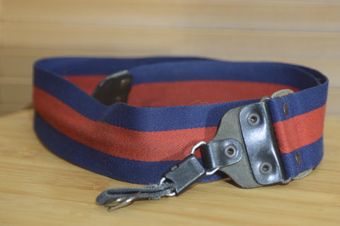 Blue and Red Haiser Vintage strap. A lovely addition to your any Vintage set up.