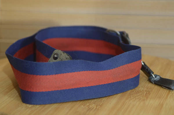 Blue and Red Haiser Vintage strap. A lovely addition to your any Vintage set up.
