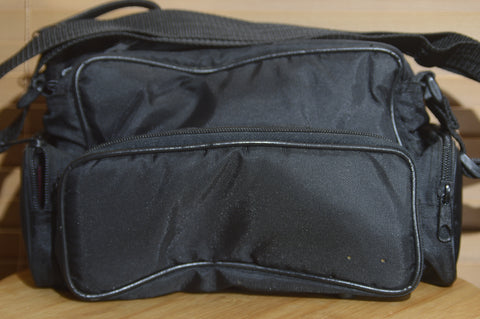 Vintage Black Padded Medium Sized Camera Bag with Strap