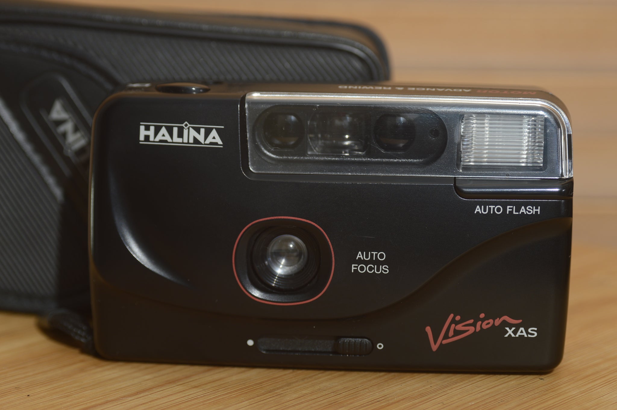 Halina Vision XAS Auto Focus 35mm point and shoot compact camera with Case. - Rewind Cameras 