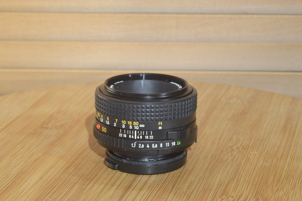 Minolta MD 50mm f1.7 lens. Fantastic Standard lens for your Minolta
