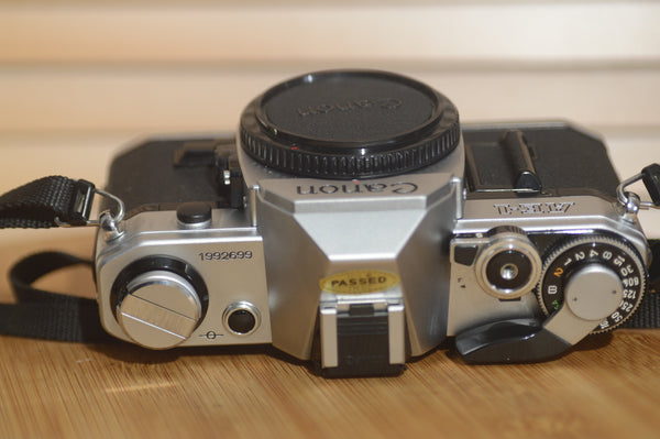 Canon AE1 35mm SLR Camera. Body Alone, with Strap. Why not add an FD lens? - Rewind Cameras 