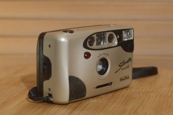 Halina Silhouette Auto Focus 35mm point and shoot compact camera. Small pocket camera - Rewind Cameras 