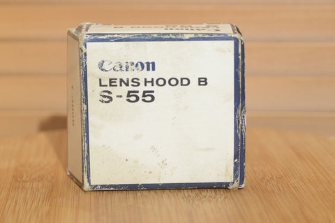 Vintage Canon Lens Hood BS-55 in original box for Canon FD Lenses