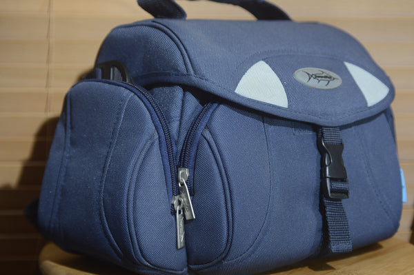 Vintage Blue Swordfish Padded Camera Bag. Perfect for carrying your camera equipment