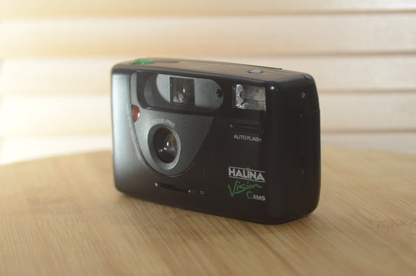 Halina Vision CXMS Auto Flash 35mm point and shoot compact camera. - RewindCameras quality vintage cameras, fully tested and serviced