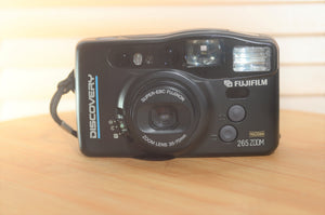 Fujifilm Zoom Discovery Panorama 265 Compact Camera With Case. - RewindCameras quality vintage cameras, fully tested and serviced
