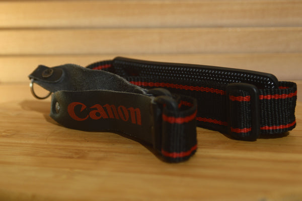 Black and Red Canon strap. Lovely addition to your Canon set up.