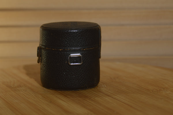 Fantastic Takumar 28mm f3.5 Hard Leather Lens Case. Perfect for protecting your Vintage lenses.