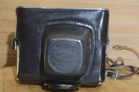 Beautiful Zenit hard Leather Camera Case. Fits Zenit EM, TTL. A lovely case for protection