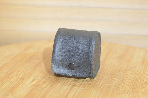 Vintage Black Leather Tele Converter Case. Perfect for protecting your extension tube.