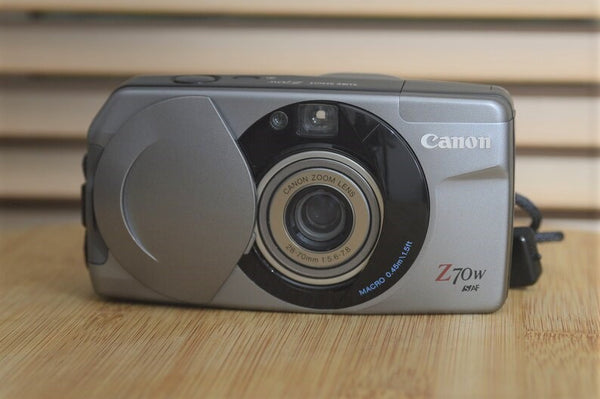 Vintage Canon Sure Shot Z70w Compact Camera with case. Perfect, lightweight 35mm to put in a pocket, bag or belt loop. - RewindCameras quality vintage cameras, fully tested and serviced