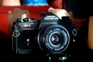 Mint condition Olympus OM4 at rewind cameras.co.uk