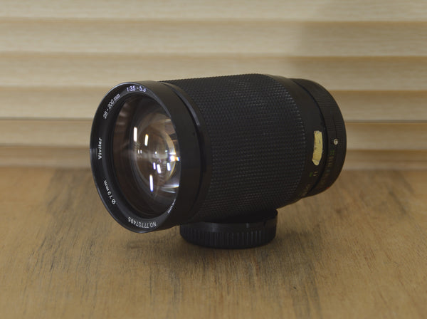 Super Sharp Vivitar FD mount 28-200mm f3.5-5.3 MC Macro Zoom lens.Beautiful lens - RewindCameras quality vintage cameras, fully tested and serviced