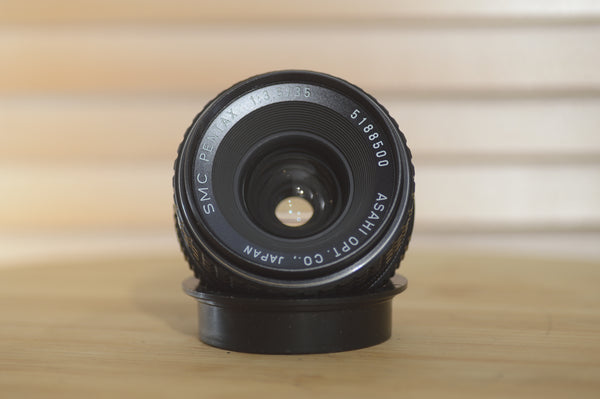 Gorgeous Pentax SMC 35mm f3.5 PK lens. This is a lovely wide angle lens in superb condition! - RewindCameras quality vintage cameras, fully tested and serviced