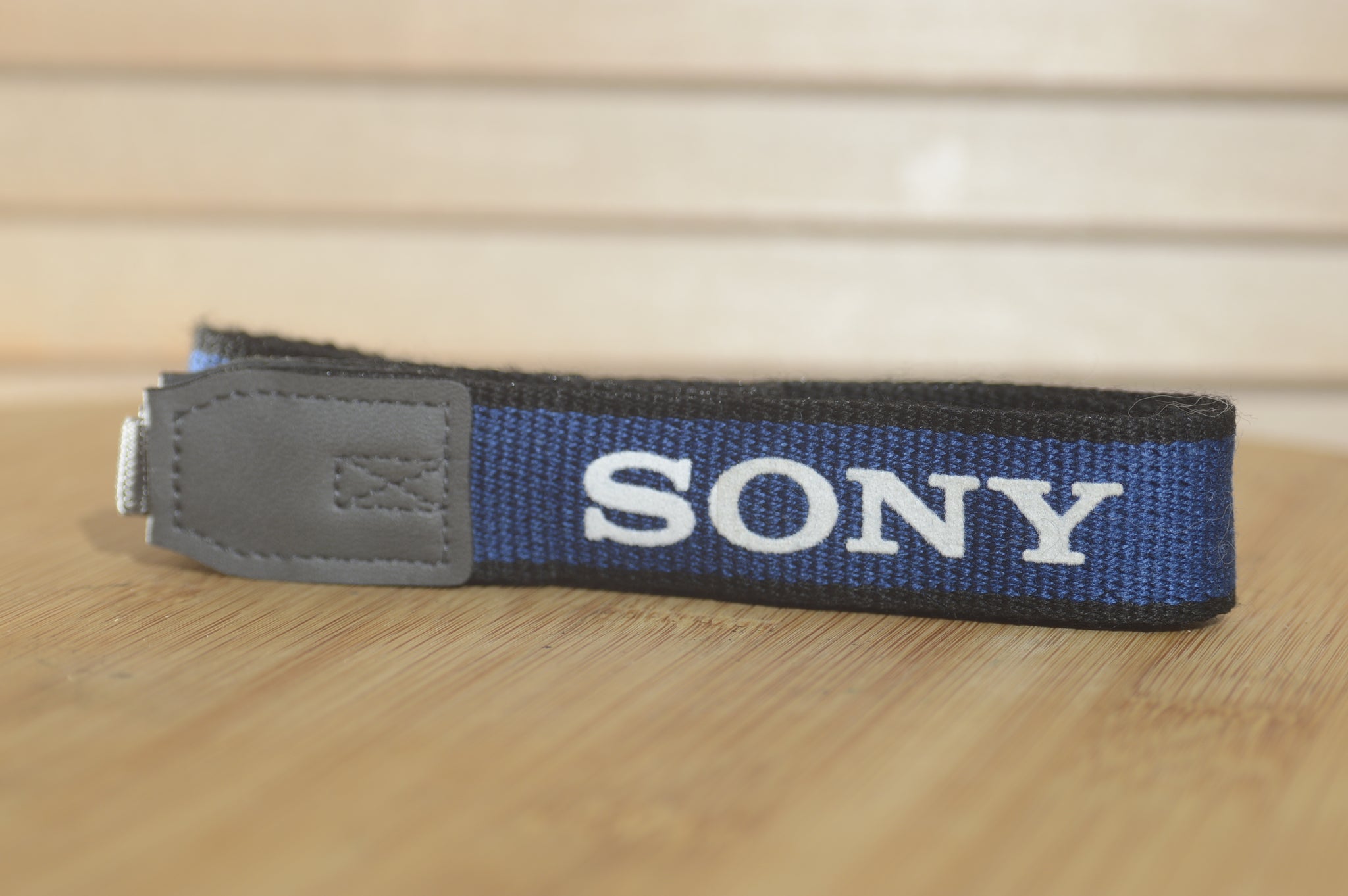 Blue Sony Vintage strap. A lovely addition to your Sony set up. - RewindCameras quality vintage cameras, fully tested and serviced