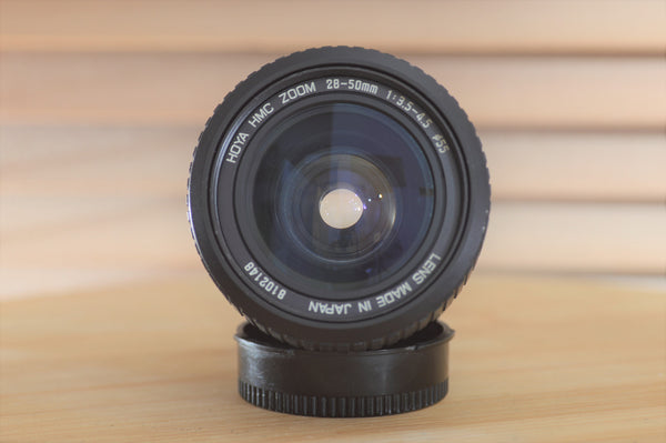 Hoya HMC Zoom FD 28-50mm f3.5-4.5 lens in Hoya Case. Fantastic wide angle lens. - RewindCameras quality vintage cameras, fully tested and serviced