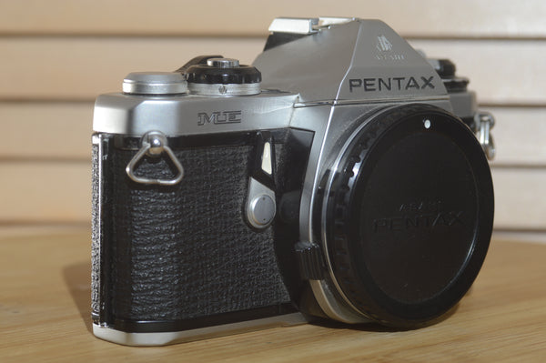 Fantastic Pentax ME 35mm SLR (Body Only). LED light meter system. Lovely condition for its age! Perfect Camera for beginners! - RewindCameras quality vintage cameras, fully tested and service