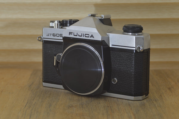 Iconic Fujica ST605n SLR Body Only. These are very solid and striking vintage cameras. Great beginner camera. Easy to Operate! - RewindCameras quality vintage cameras, fully tested and servic