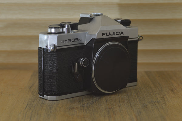 Iconic Fujica ST605n SLR Body Only. These are very solid and striking vintage cameras. Great beginner camera. Easy to Operate! - RewindCameras quality vintage cameras, fully tested and servic