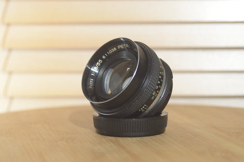 Petri 55mm f1.8 M42 Lens. Perfect for full frame conversation or vintage M42 SLR - RewindCameras quality vintage cameras, fully tested and serviced