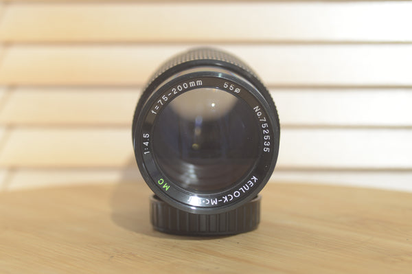 Kenlock-MC Tor OM 75-200mm f4.5 Zoom Lens. Beautiful Crisp Optics. - RewindCameras quality vintage cameras, fully tested and serviced