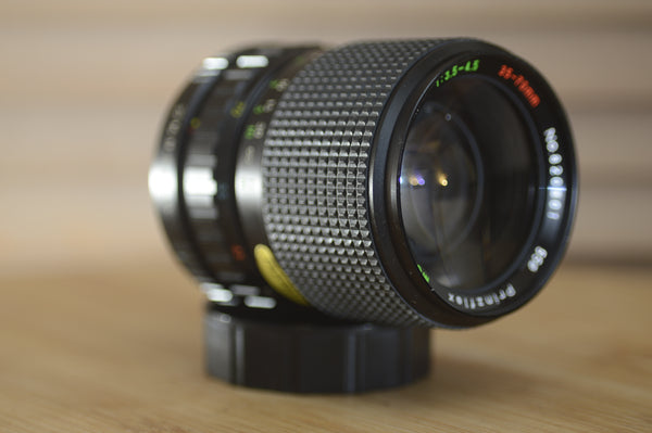Prinzflex PK Fit 35-70mm f3.5-4.8 MC Auto Zoom lens. Great range and impressive optics. - RewindCameras quality vintage cameras, fully tested and serviced
