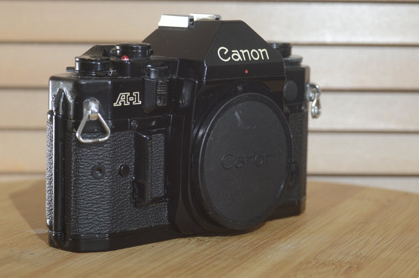 Superb Condition Canon A1 35mm SLR Camera. Pair it with one of our FD lenses - RewindCameras quality vintage cameras, fully tested and serviced