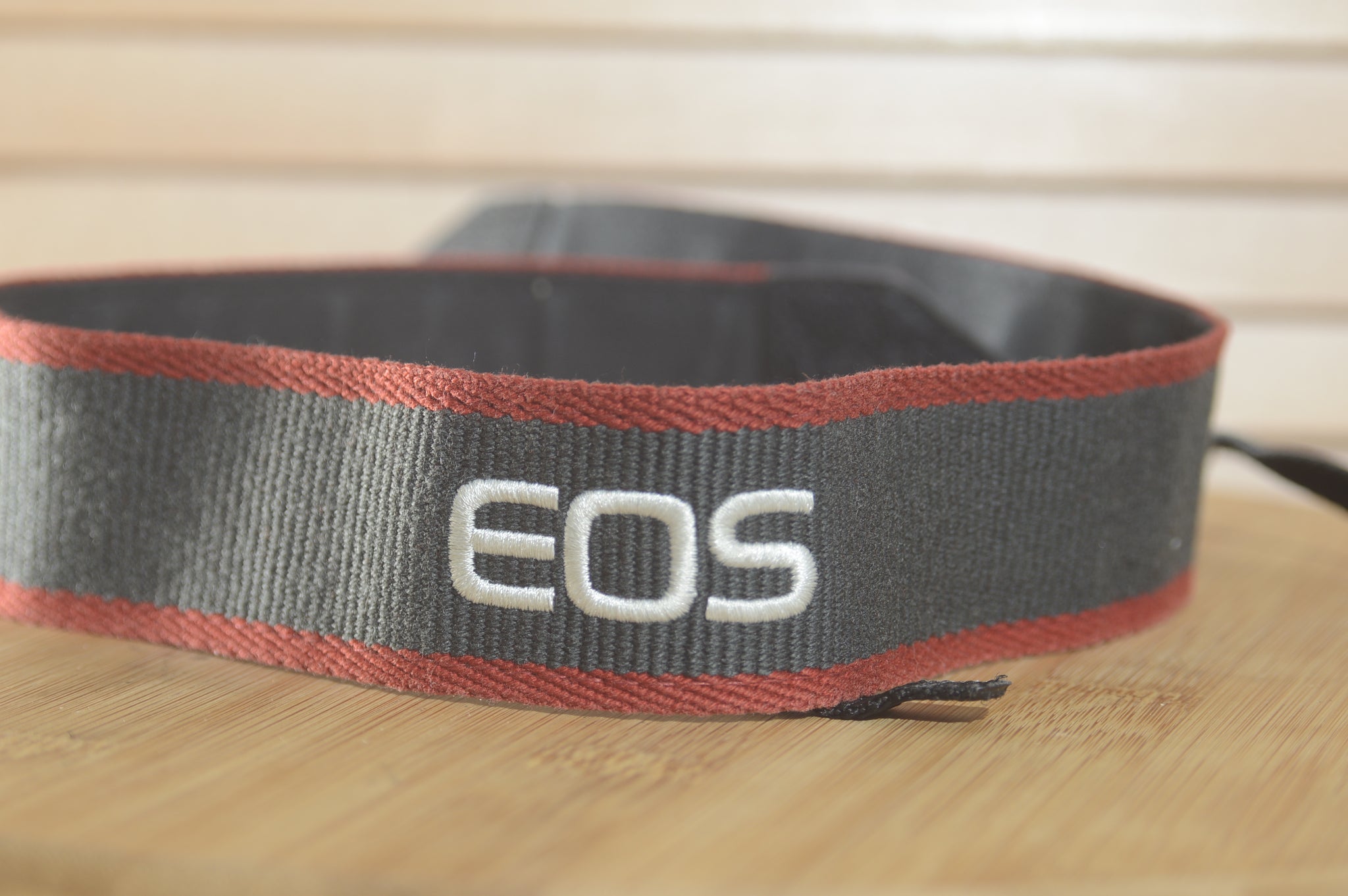Black and Red Canon EOS Digital strap. A lovely addition to your Canon set up. - RewindCameras quality vintage cameras, fully tested and serviced