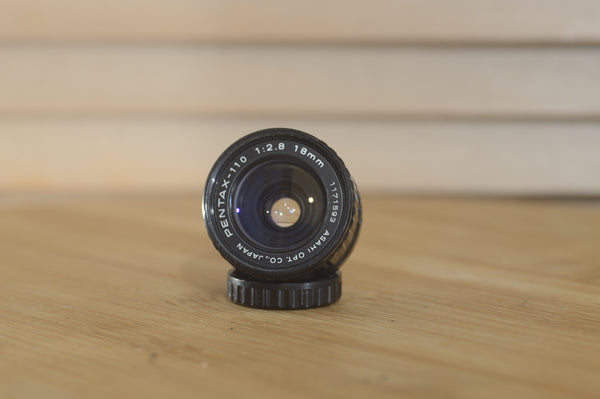 Asahi Pentax 110 18mm f2.8 lens. One of the smallest Super Wide Angle Lens made! - RewindCameras quality vintage cameras, fully tested and serviced